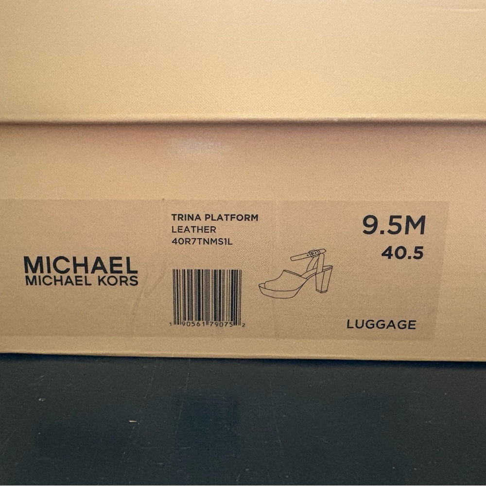 Michael Kors Brown Platform Slingback Sandals - Picture 5 of 5